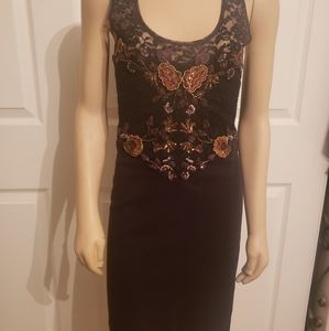 Free people beaded embroidered bodycon dress